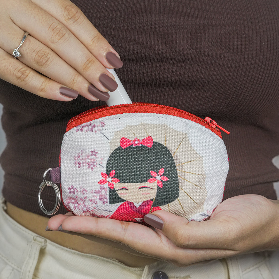 Pink Daisy Kawaii Mini Pouch