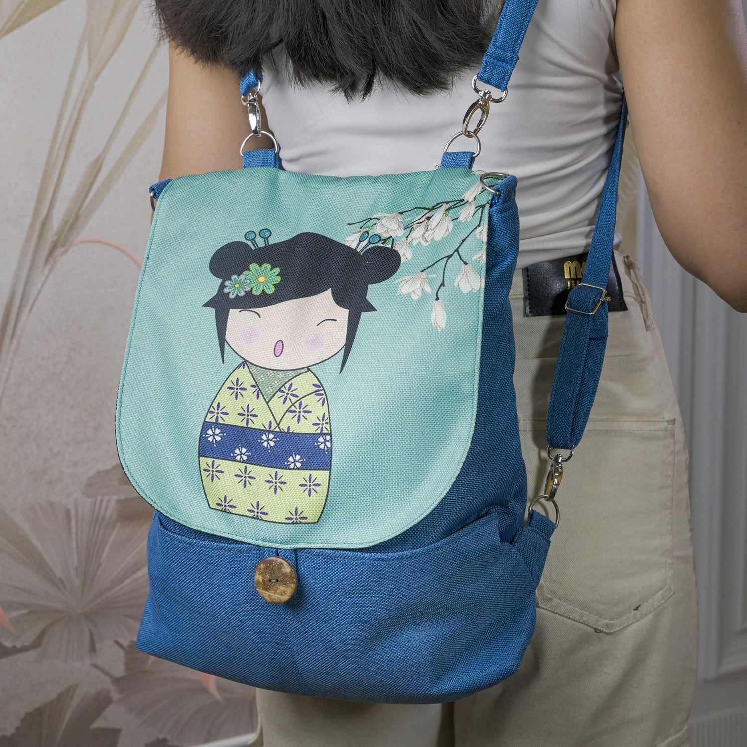 Leaf &amp; Stich Kawaii Backpack Bag