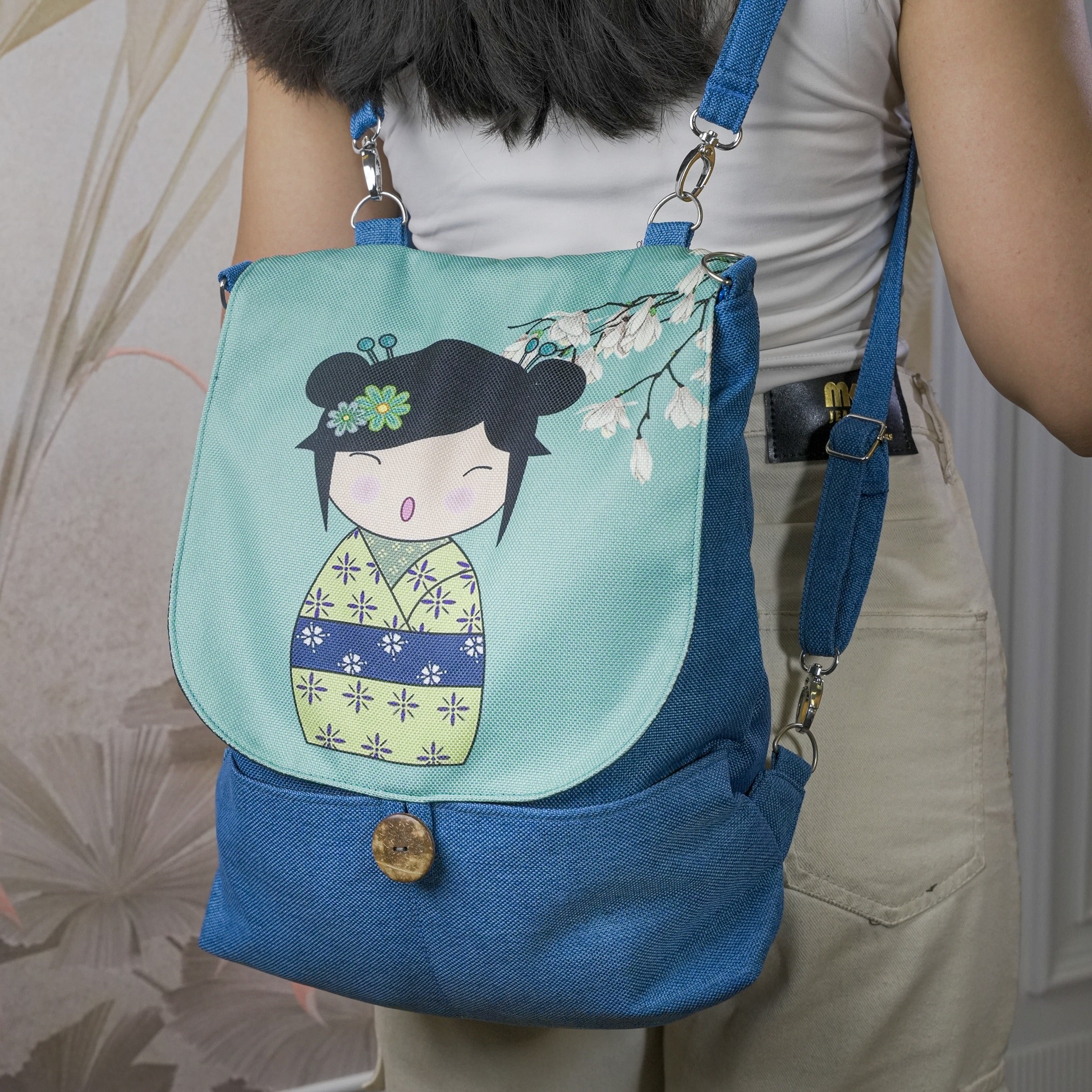 Leaf &amp; Stich Kawaii Backpack Bag