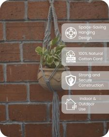 Sage-Macramé-Planter- Combo