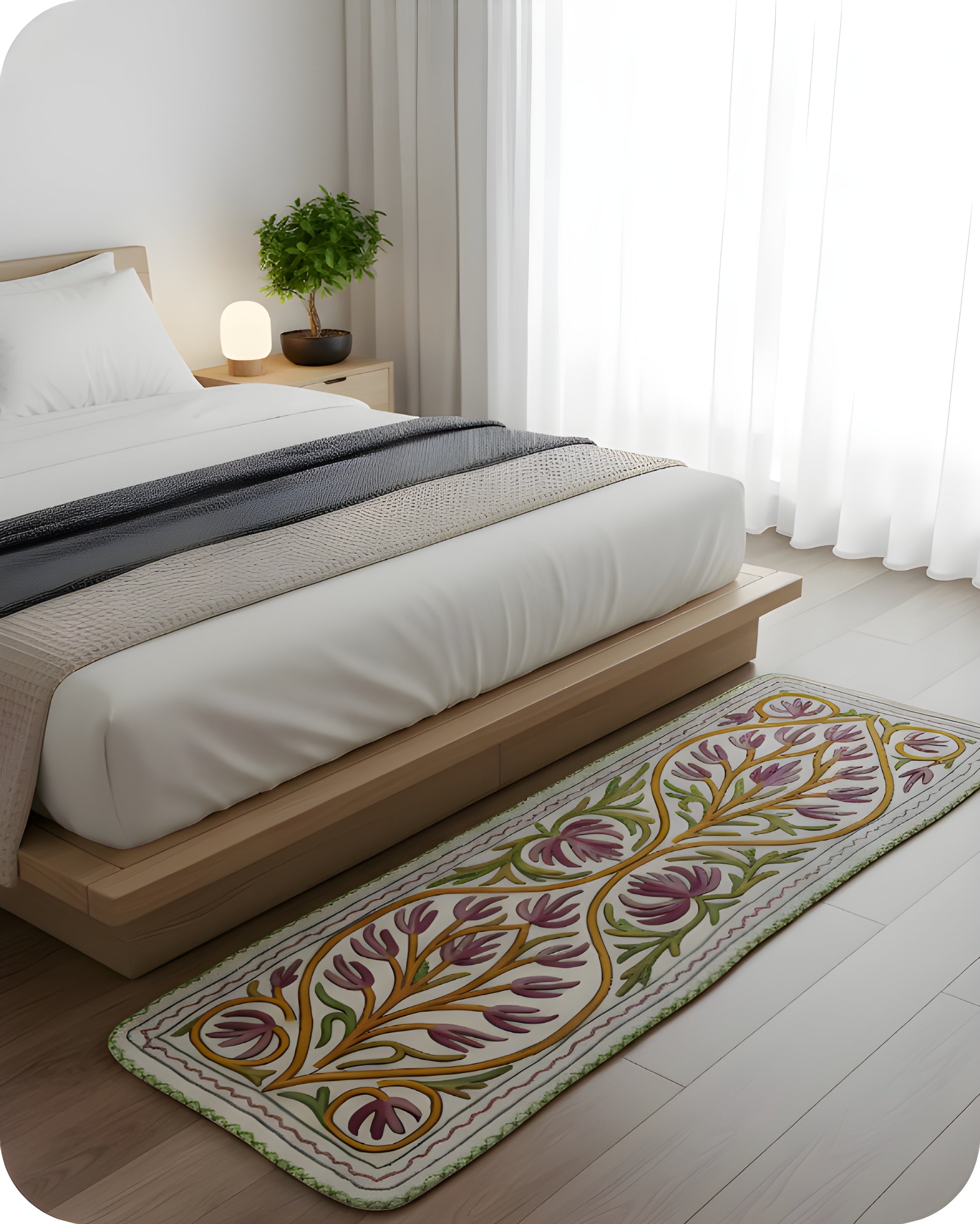 Bedside Runner - Alpine Flora