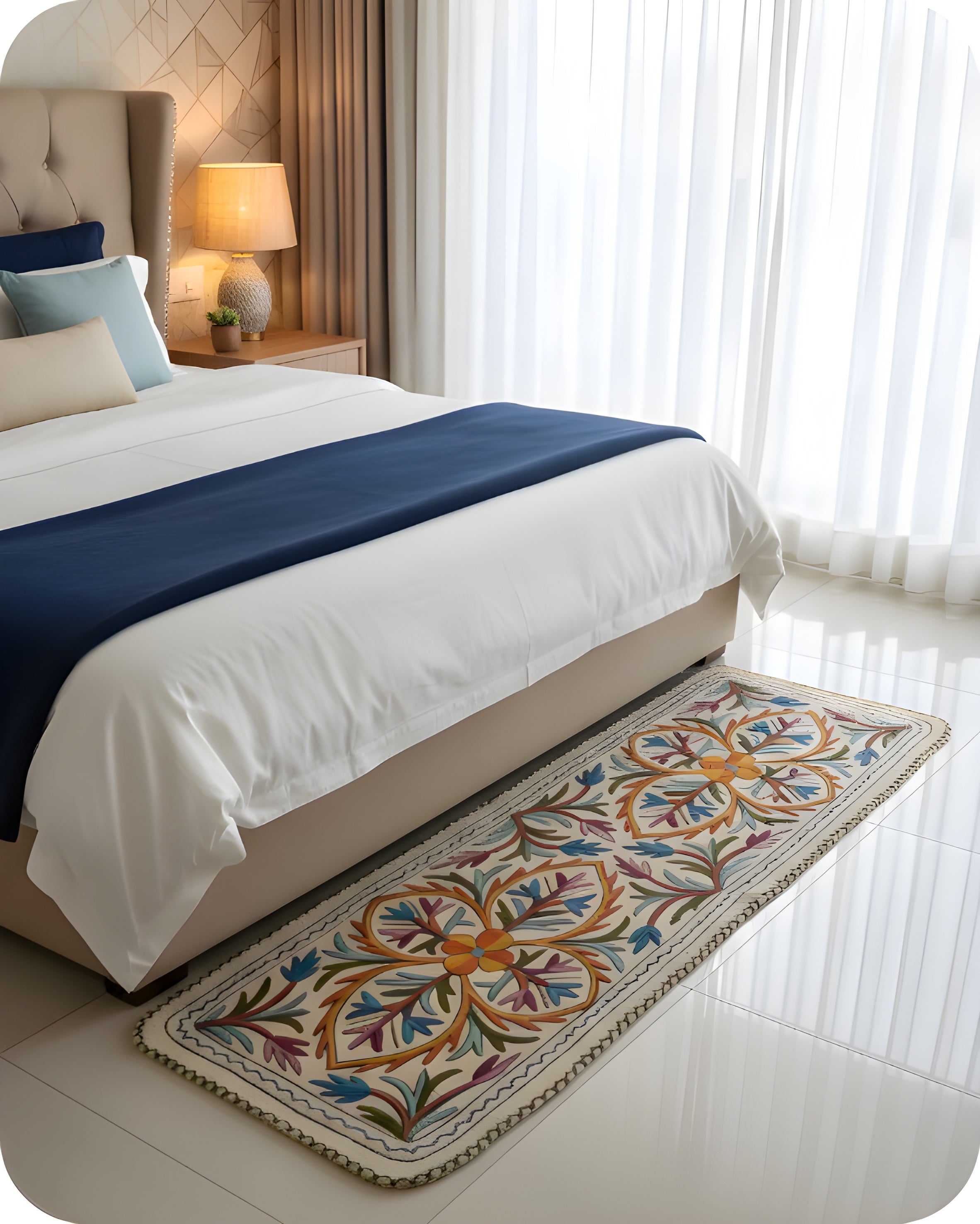 Loomed Horizon- Bedside Runner