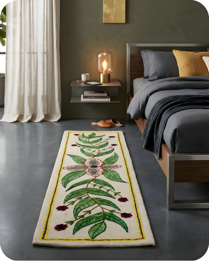 Green Whirl- Bedside Runner