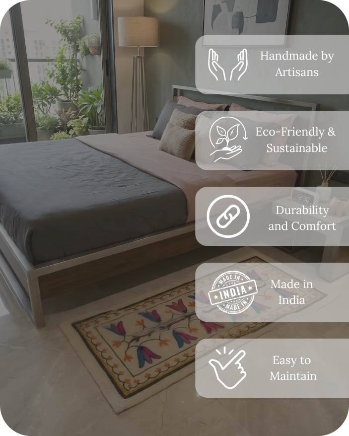 Rosy Raag- Bedside Runner